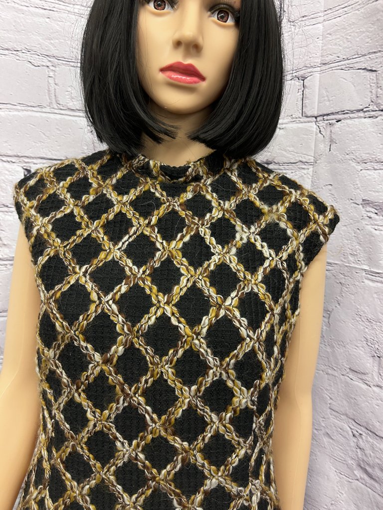 Vintage Textured Wool Dress With Matching Coat. — image 8 of 8